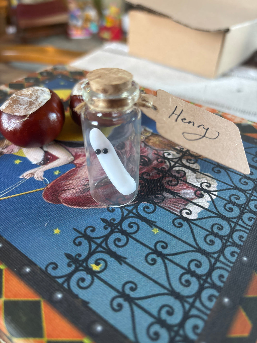 Tiny ghost in a bottle