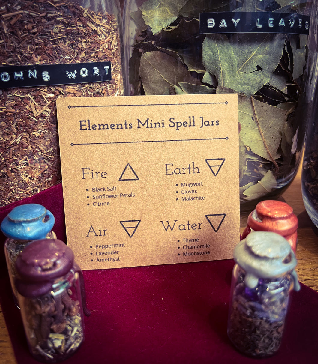 Elements Spell Jar minis